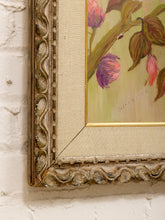 Load image into Gallery viewer, Songbirds &amp; Blossoms Framed Floral Bird Painting with Lavender Peonies
