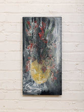 Load image into Gallery viewer, Textured Floral Still Life Painting with Relief Finish and Soft Crimson Blooms
