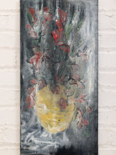 Load image into Gallery viewer, Textured Floral Still Life Painting with Relief Finish and Soft Crimson Blooms
