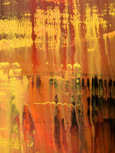 Load image into Gallery viewer, Ember Falls Large Abstract Painting in Red Gold Black and Amber
