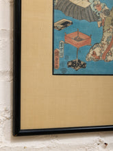 Load image into Gallery viewer, Original 19th-Century Japanese Ukiyo-e Woodblock Print Titled "Kneeling Geisha" (or Bijin by the Coast), Created by the Prolific Edo-Period Master Utagawa Kunisada (also known as Toyokuni III, 1786–1865)#1
