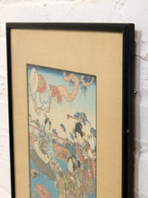 Load image into Gallery viewer, Original 19th-Century Japanese Ukiyo-e Woodblock Print Titled "Kneeling Geisha" (or Bijin by the Coast), Created by the Prolific Edo-Period Master Utagawa Kunisada (also known as Toyokuni III, 1786–1865)#1
