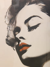 Load image into Gallery viewer, Girl with Bow Charcoal Art Print
