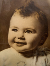 Load image into Gallery viewer, Portrait in Oval Antique Framed Convex Glass Baby Portrait
