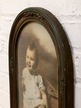 Load image into Gallery viewer, Portrait in Oval Antique Framed Convex Glass Baby Portrait
