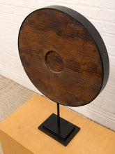 Load image into Gallery viewer, Drum Stand Round Wood Accent Sculpture on Pedestal Base
