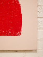 Load image into Gallery viewer, Orbit Totem Minimal Abstract Print in Red Black and Cream
