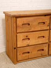 Load image into Gallery viewer, Pine Rustic Primitive 6 Drawer Dresser
