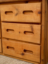 Load image into Gallery viewer, Pine Rustic Primitive 6 Drawer Dresser
