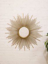 Load image into Gallery viewer, Gold Sunburst Mirror

