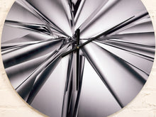 Load image into Gallery viewer, Contemporary Clock, Abstract, Art, Folded Illusion
