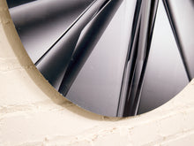 Load image into Gallery viewer, Contemporary Clock, Abstract, Art, Folded Illusion
