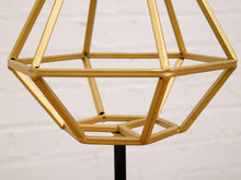Load image into Gallery viewer, Prism Form Geometric Brass Sculpture on Black Base
