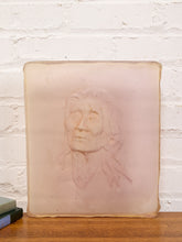 Load image into Gallery viewer, A vintage Textured Sculpture featuring an Indigenous Portrait Encased Resin
