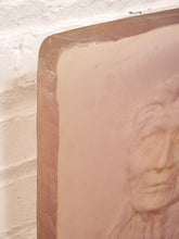 Load image into Gallery viewer, A vintage Textured Sculpture featuring an Indigenous Portrait Encased Resin
