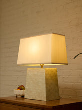 Load image into Gallery viewer, Pearl Tessellated Shell Table Lamp with Rectangular Shade
