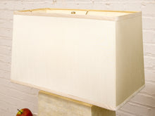 Load image into Gallery viewer, Pearl Tessellated Shell Table Lamp with Rectangular Shade
