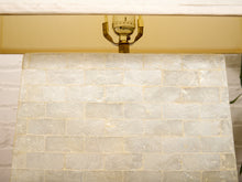 Load image into Gallery viewer, Pearl Tessellated Shell Table Lamp with Rectangular Shade

