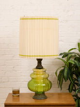 Load image into Gallery viewer, Original Vintage Green Handblown Glass Lamp
