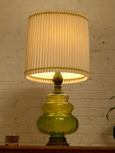 Load image into Gallery viewer, Original Vintage Green Handblown Glass Lamp
