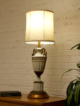 Load image into Gallery viewer, Empire White and Bronze Classical Table Lamp
