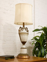 Load image into Gallery viewer, Empire White and Bronze Classical Table Lamp
