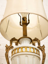 Load image into Gallery viewer, Empire White and Bronze Classical Table Lamp
