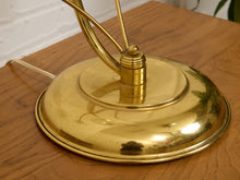 Load image into Gallery viewer, Lily Pair Brass Double Arm Table Lamp with Frosted Glass Shades
