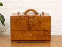 Load image into Gallery viewer, Vintage Myrtlewood Sewing Box
