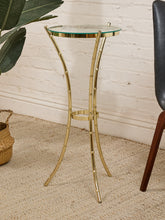 Load image into Gallery viewer, Tall Brass Bamboo Regency Table
