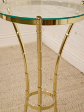 Load image into Gallery viewer, Tall Brass Bamboo Regency Table
