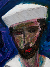 Load image into Gallery viewer, The Sailor by Spencer Collins Framed Expressionist Portrait Painting
