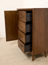 Load image into Gallery viewer, Walnut Highboy Dresser with Door
