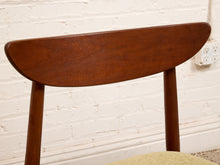 Load image into Gallery viewer, Set a Five Mid-Century Modern Walnut Boomerang Dining Chairs
