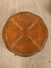 Load image into Gallery viewer, Black Vintage Burlwood Top Occasional Side Table
