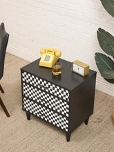 Load image into Gallery viewer, Black and White Nightstand
