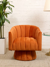Load image into Gallery viewer, Burnt Orange Swivel Chair
