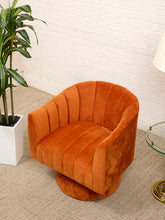 Load image into Gallery viewer, Burnt Orange Swivel Chair
