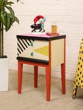 Load image into Gallery viewer, 90's Style Hand Painted Nightstand
