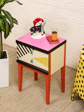 Load image into Gallery viewer, 90's Style Hand Painted Nightstand
