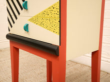 Load image into Gallery viewer, 90's Style Hand Painted Nightstand
