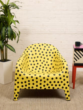 Load image into Gallery viewer, Yellow Black Dot Chair
