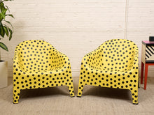 Load image into Gallery viewer, Yellow Black Dot Chair
