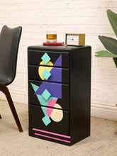 Load image into Gallery viewer, Tall Nightstand Memphis Style

