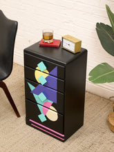 Load image into Gallery viewer, Tall Nightstand Memphis Style
