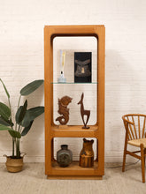 Load image into Gallery viewer, Oak Vintage Bookshelf with Glass

