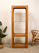 Load image into Gallery viewer, Oak Vintage Bookshelf with Glass
