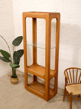 Load image into Gallery viewer, Oak Vintage Bookshelf with Glass
