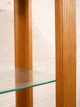 Load image into Gallery viewer, Oak Vintage Bookshelf with Glass
