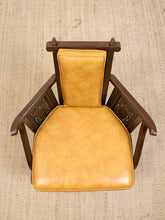 Load image into Gallery viewer, Orange Vintage Mid Century Armchairs
